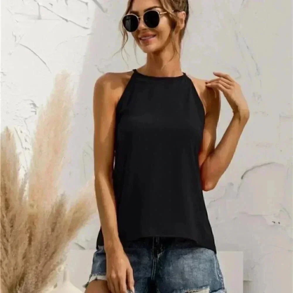 Solid Color Halter Top NWT - image 2